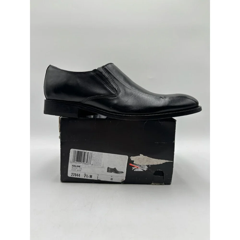 Bostonian HALIDE Men's NEW Leather Oxford Slip-On Shoes Black US Size 7.5